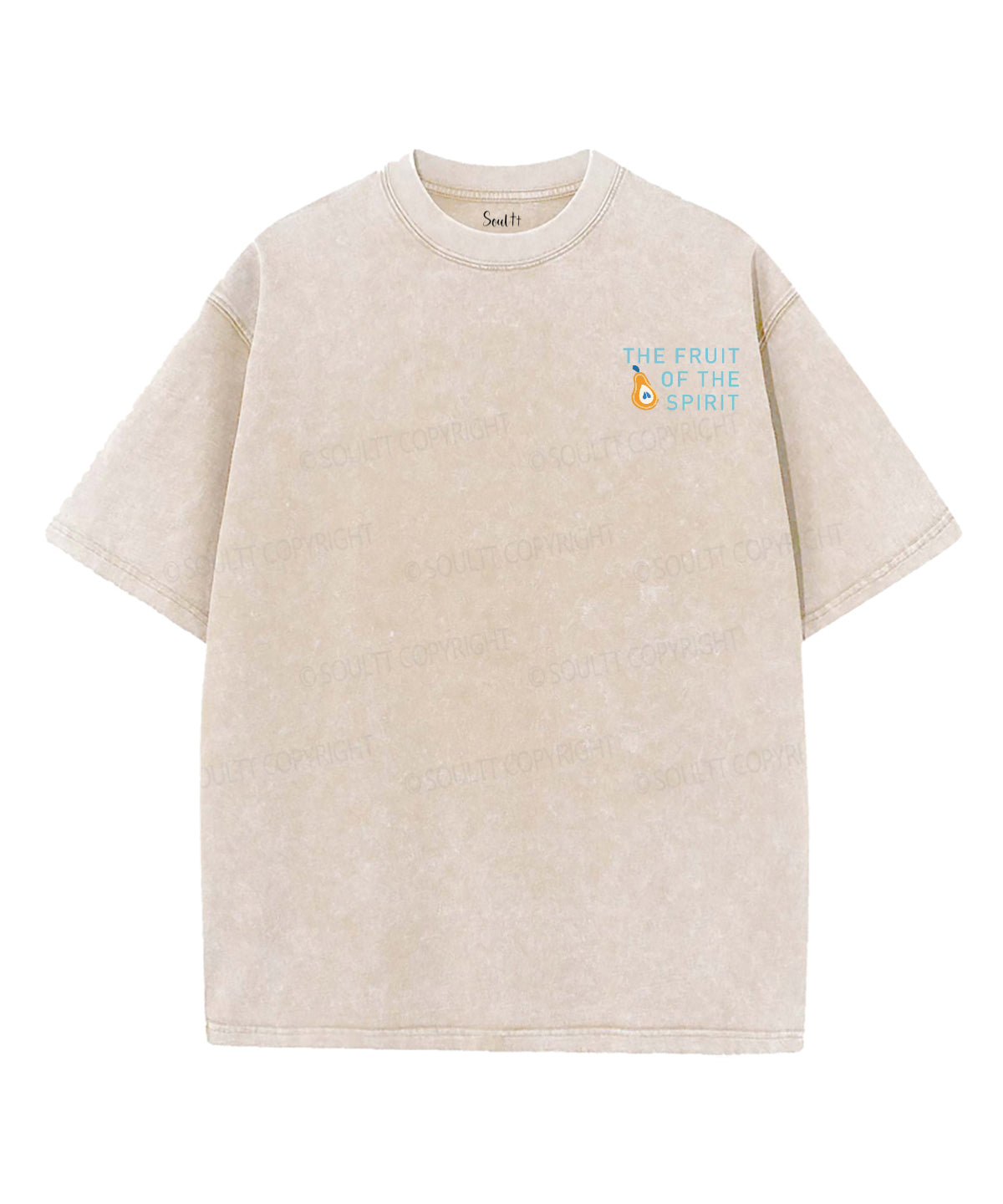 The Fruit Of The Spirit Double Sided Washed Christian T-shirt