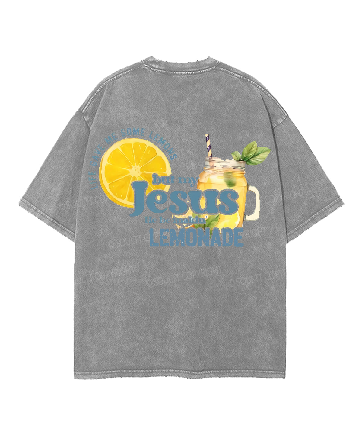 Life Gave Me Some Lemons Double Sided Unisex Washed Christian T-shirt