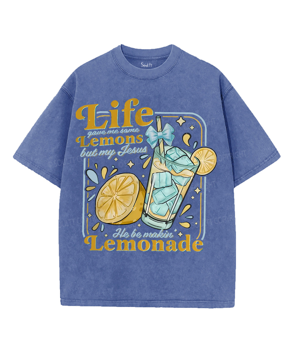 Life Gave Me Some Lemons Unisex Washed Christian T-shirt