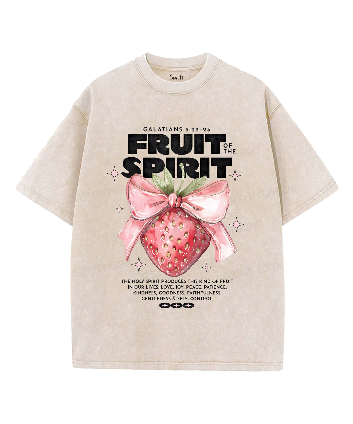Fruit Of The Spirit Unisex Washed Christian T-shirt