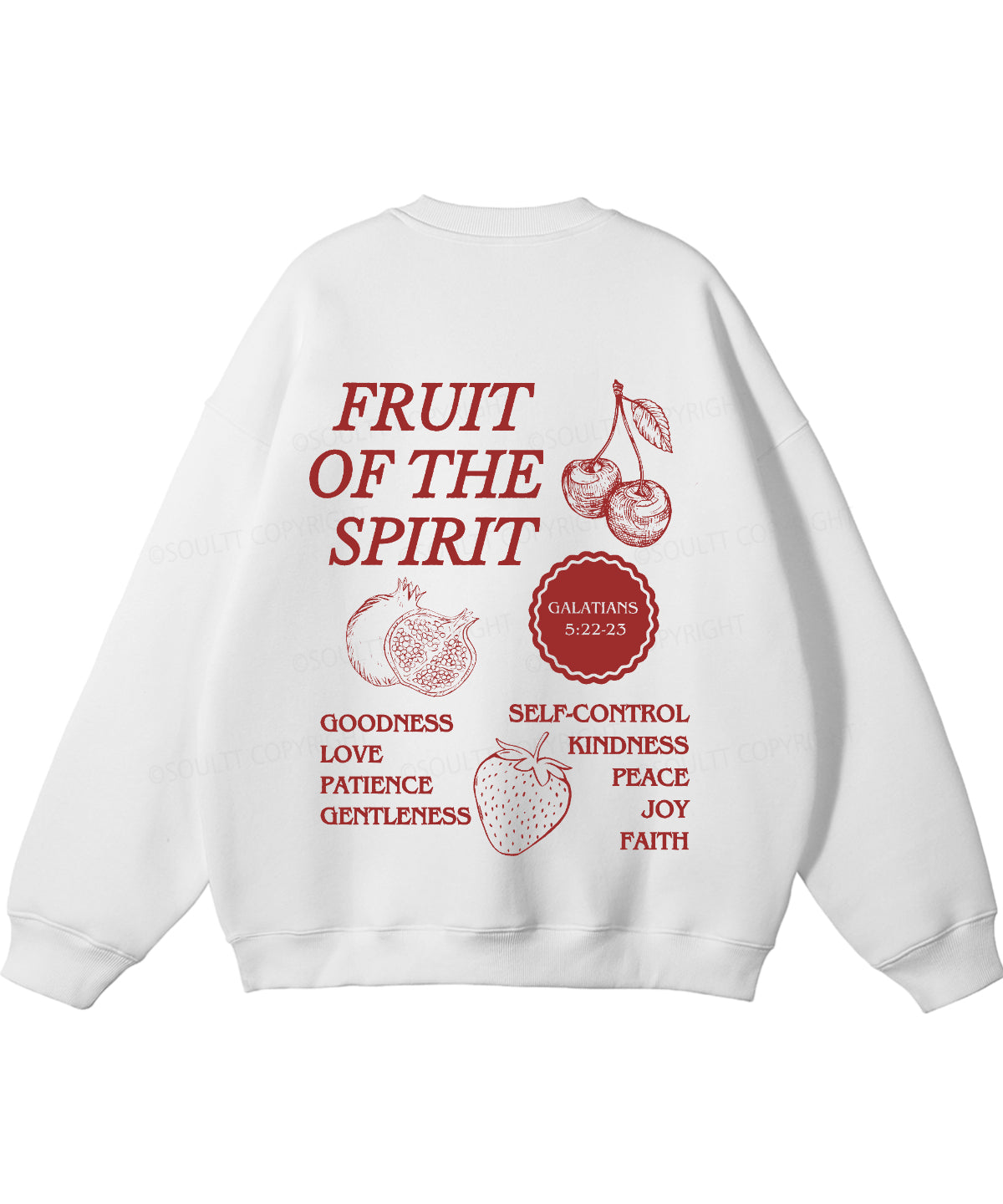 Fruit Of The Spirit Double Sided Christian Sweatshirt