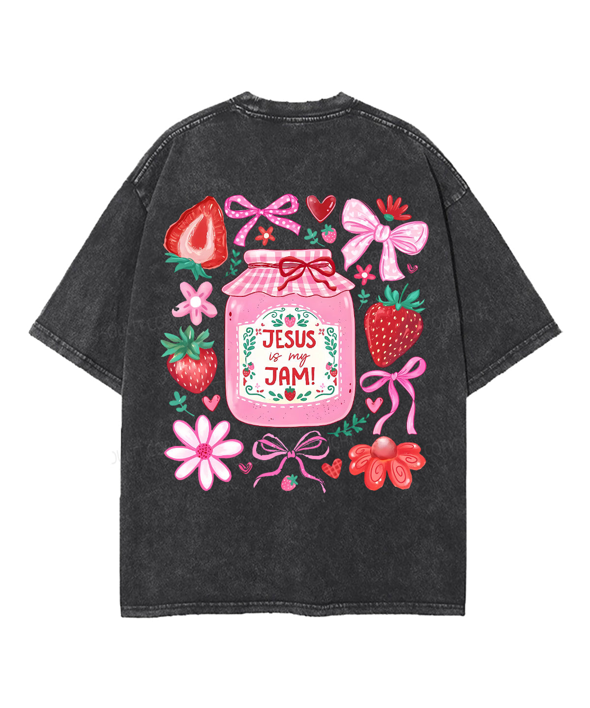 Jesus Is My Jam Double Sided Unisex Washed Christian T-shirt