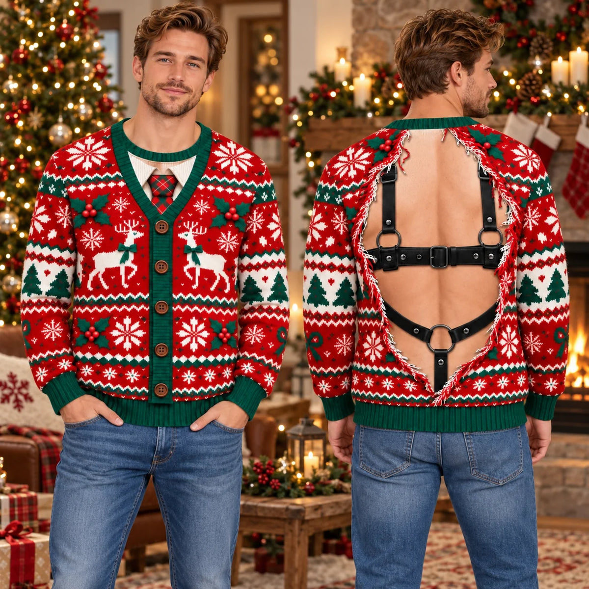 Custom Ugly Christmas Sweater Gifts - Personalized Ugly Sweatshirt