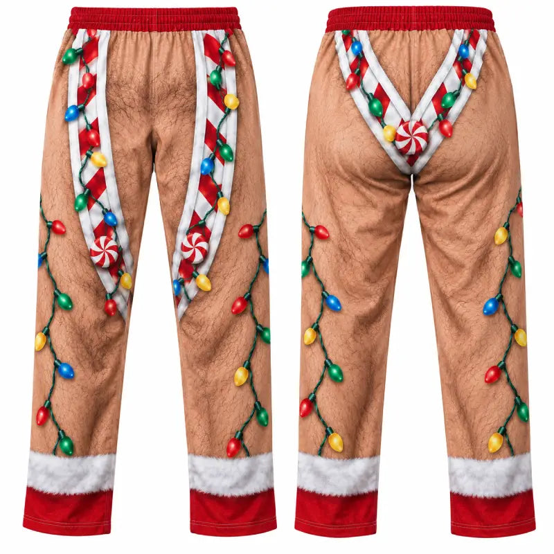 Santa Forgot His Pants – Funny Christmas Illusion Pajama Pants