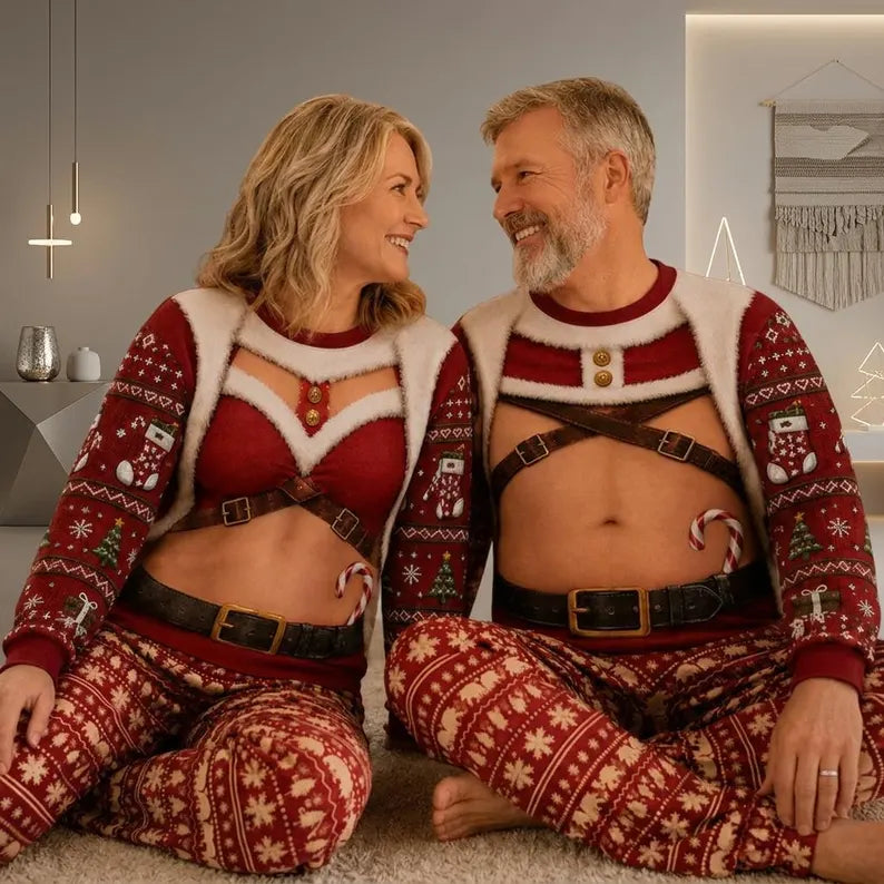 Custom Skin Tone Santa Body Ugly Christmas Sweater – Funny Holiday Party Sweatshirt