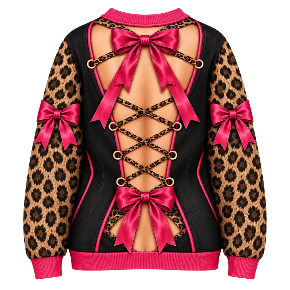 Naughty Hairdresser Christmas Sweater – Funny Glam 3D Illusion Print