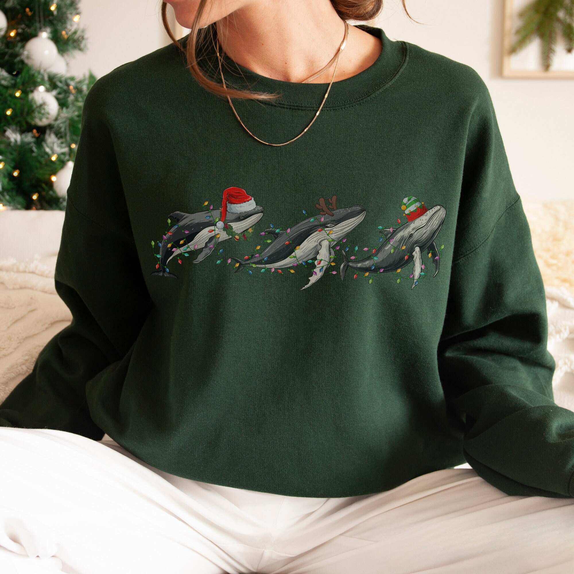 Whale Christmas Sweatshirt
