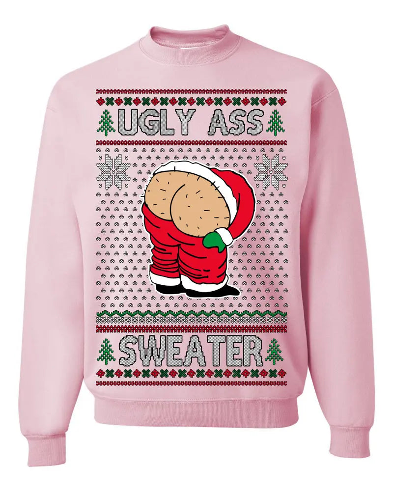 Funny Santa Butt Ugly Christmas Hoodie – Naughty Holiday Party Pullover