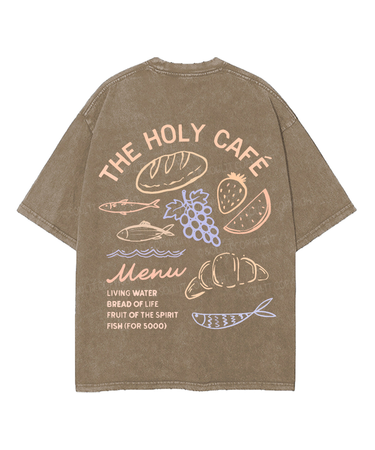 Bread Of Life Double Sided Unisex Washed Christian T-shirt