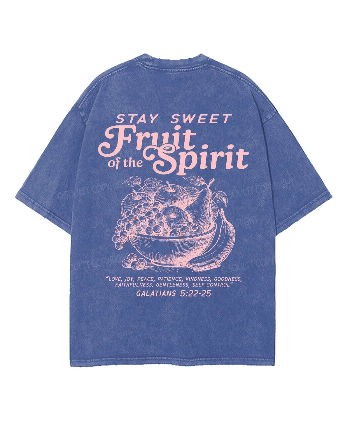 Fruit Of The Spirit Double Sided Unisex Washed Christian T-shirt