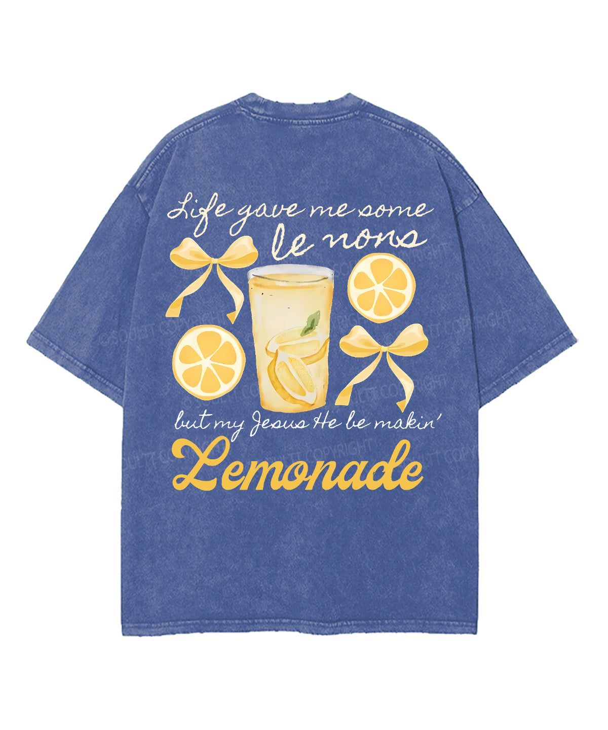 Life Gave Me Some Lemons Double Sided Unisex Washed Christian T-shirt