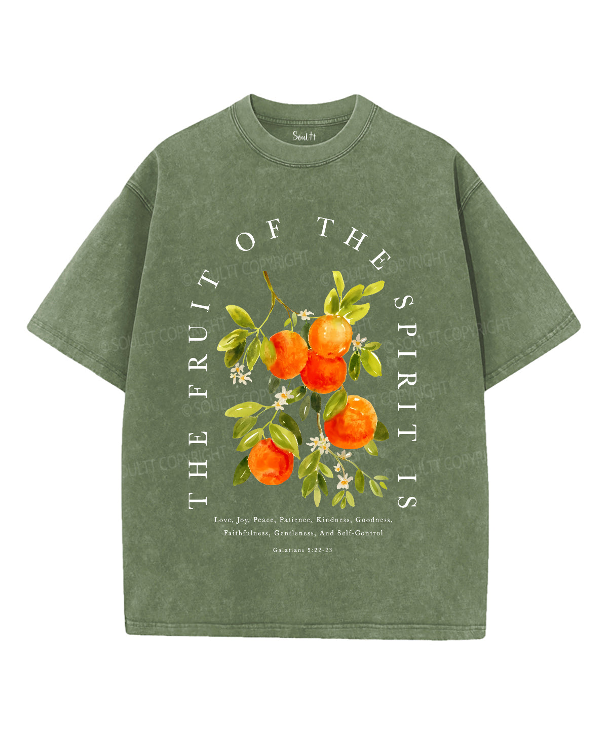 Fruit Of The Spirit Unisex Washed Christian T-shirt