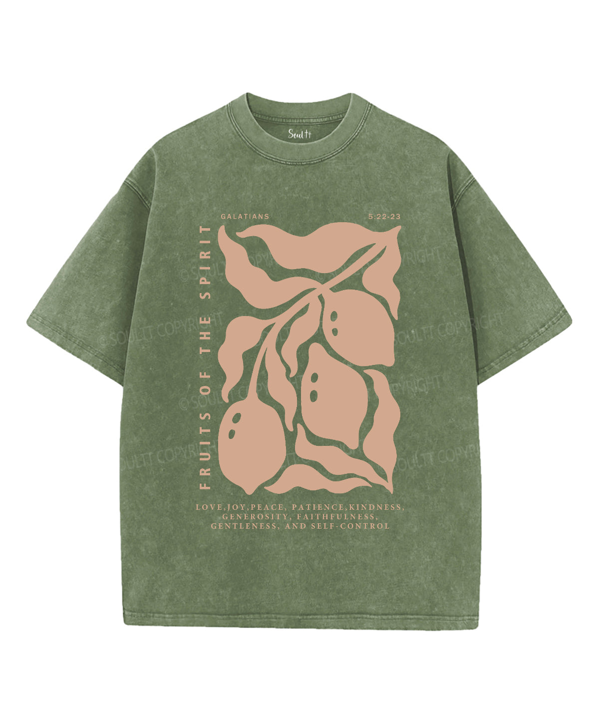 Fruits Of The Spirit Washed Christian T-shirt
