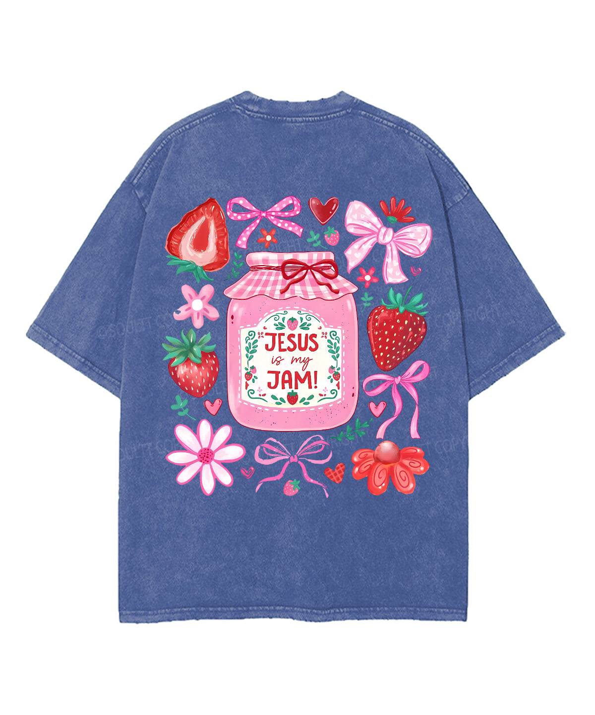 Jesus Is My Jam Double Sided Unisex Washed Christian T-shirt