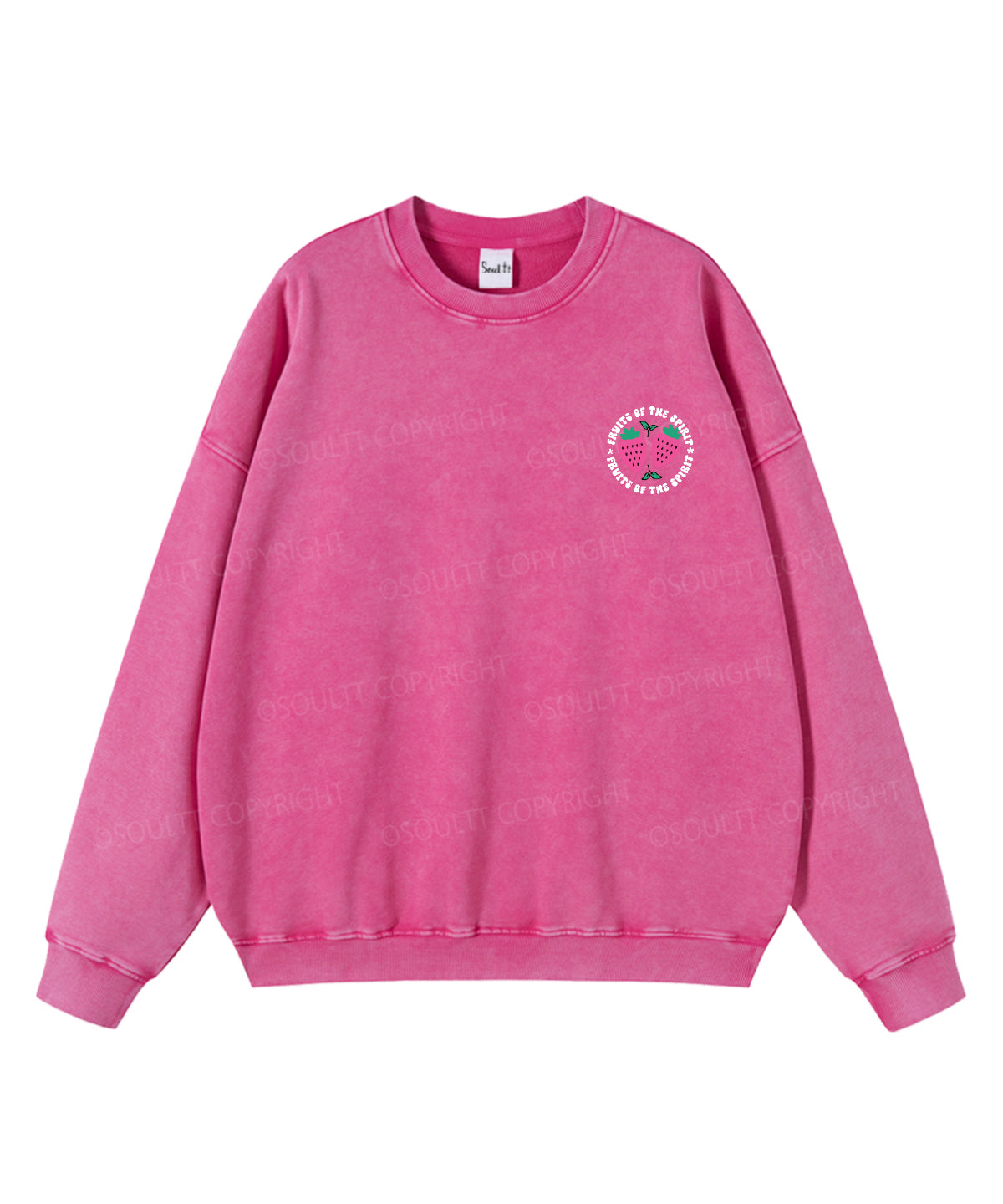 Fruits of the Spirit Double Sided Washed Christian Sweatshirt