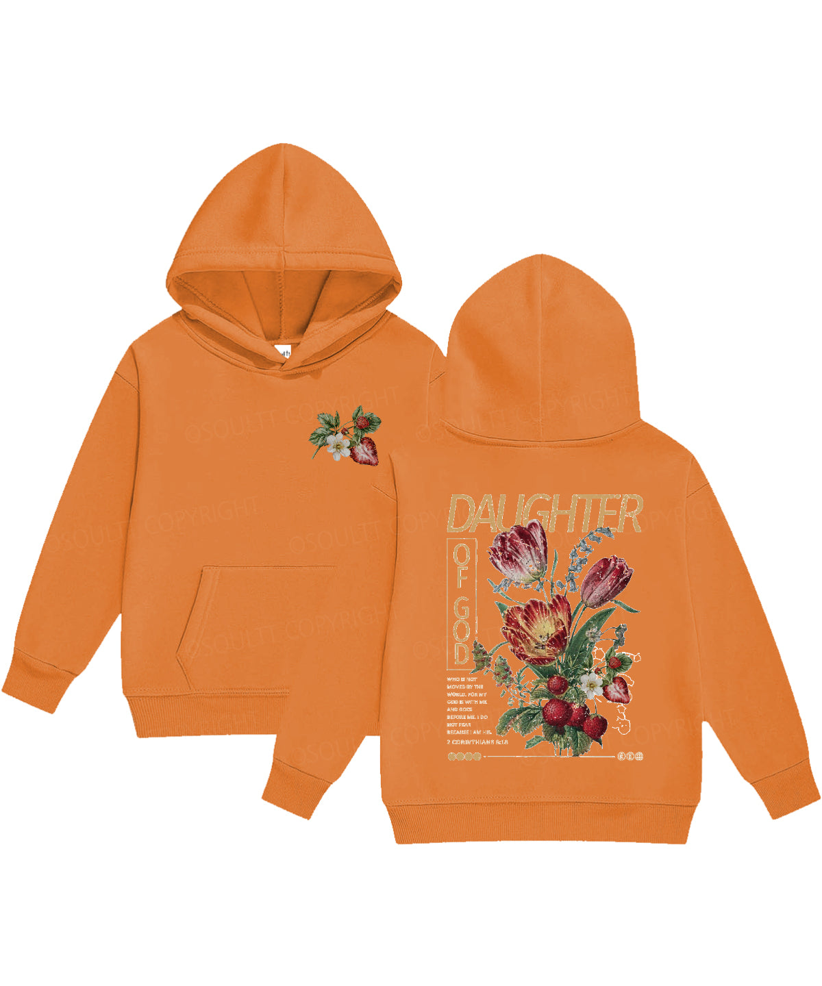 Kids Daughter Of God Double Sided Christian Hoodie