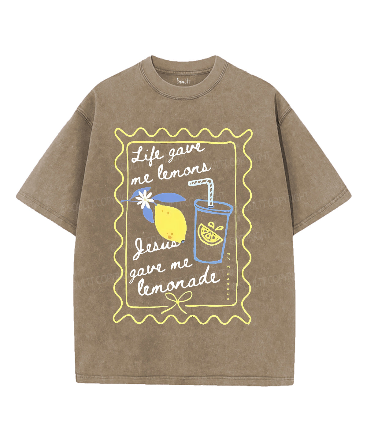 Life Gave Me Some Lemons Unisex Washed Christian T-shirt