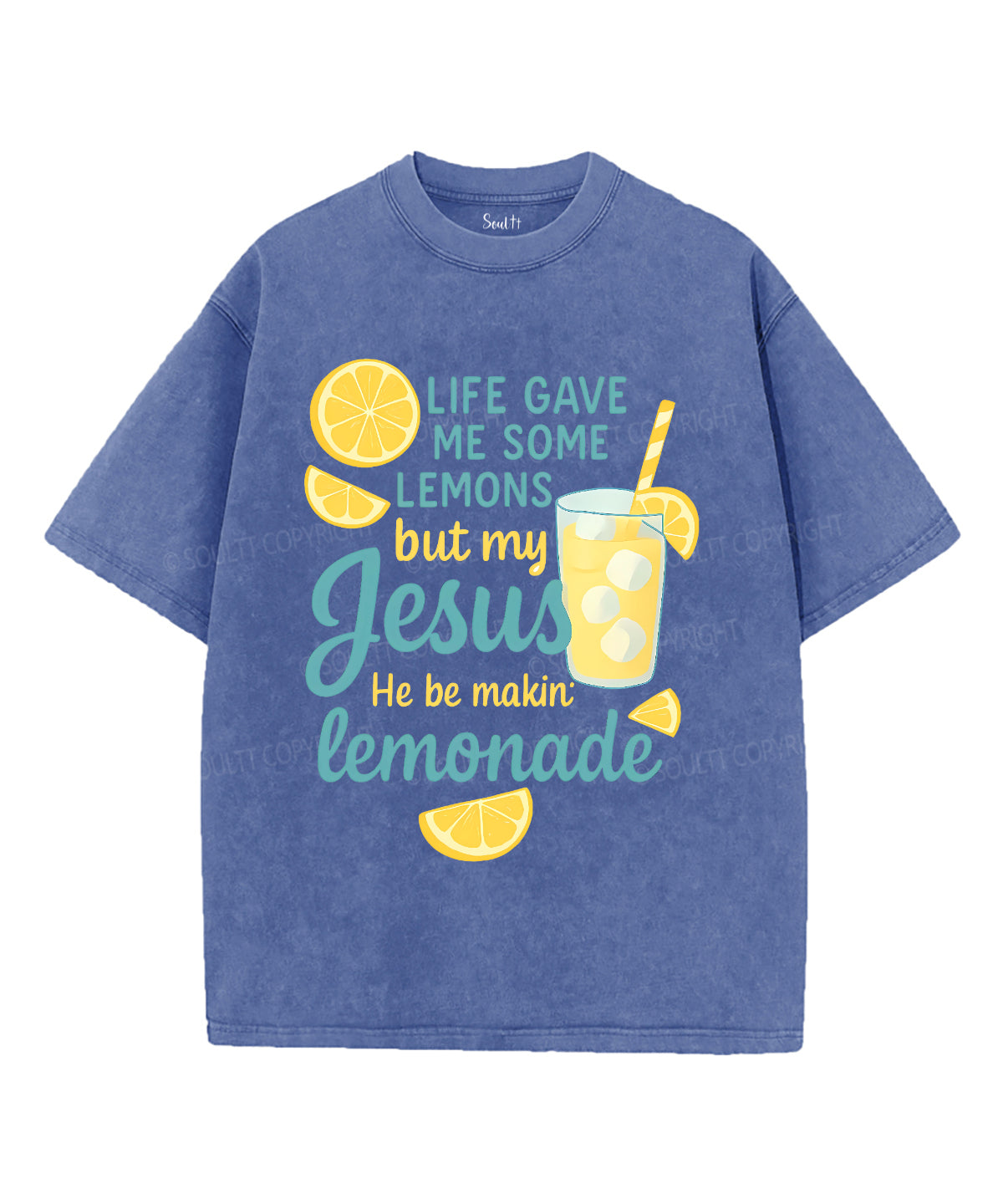 Life Gave Me Some Lemons Unisex Washed Christian T-shirt