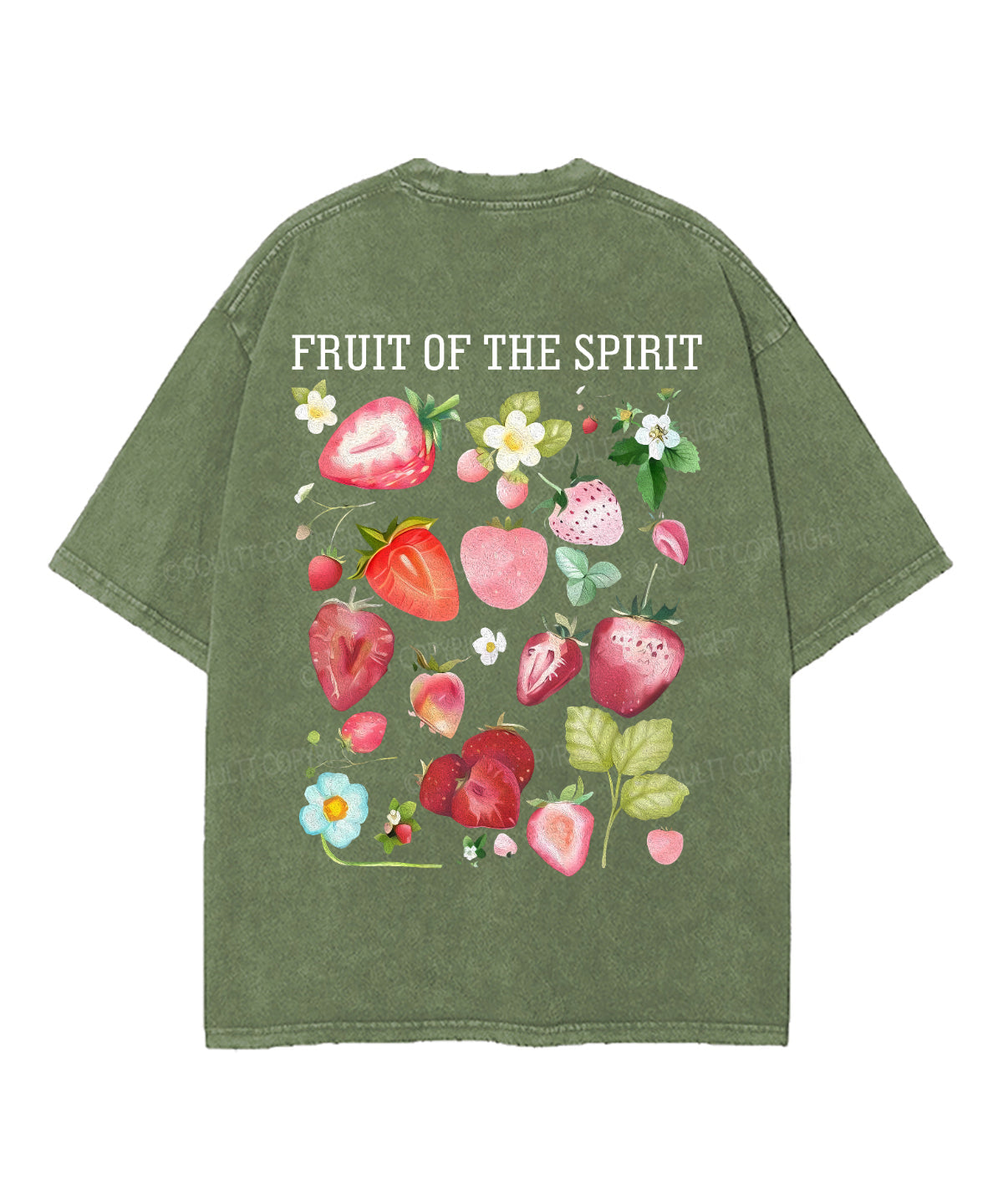 Fruit Of The Spirit Double Sided Unisex Washed Christian T-shirt
