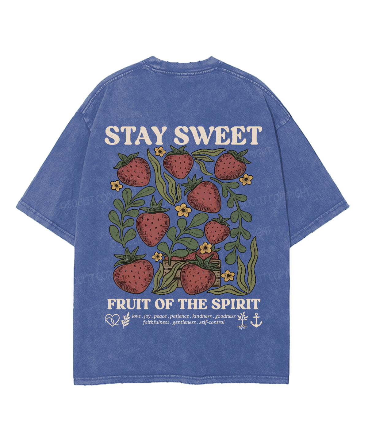 Fruit Of The Spirit Double Sided Unisex Washed Christian T-shirt