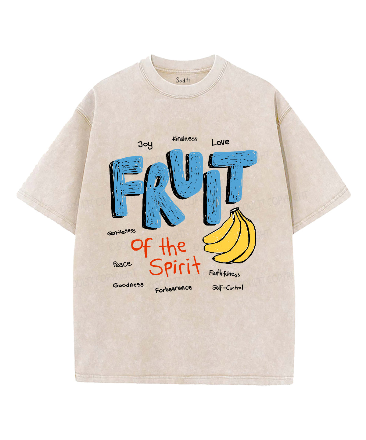 Fruit Of The Spirit Unisex Washed Christian T-shirt