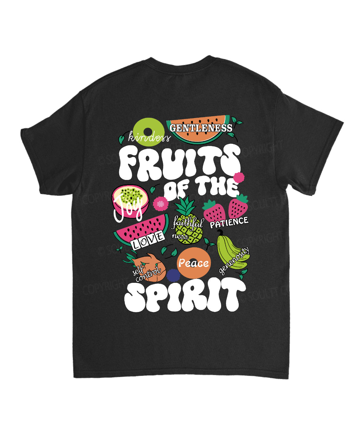 Fruits of the Spirit Double Sided Unisex Cotton Christian T-Shirt