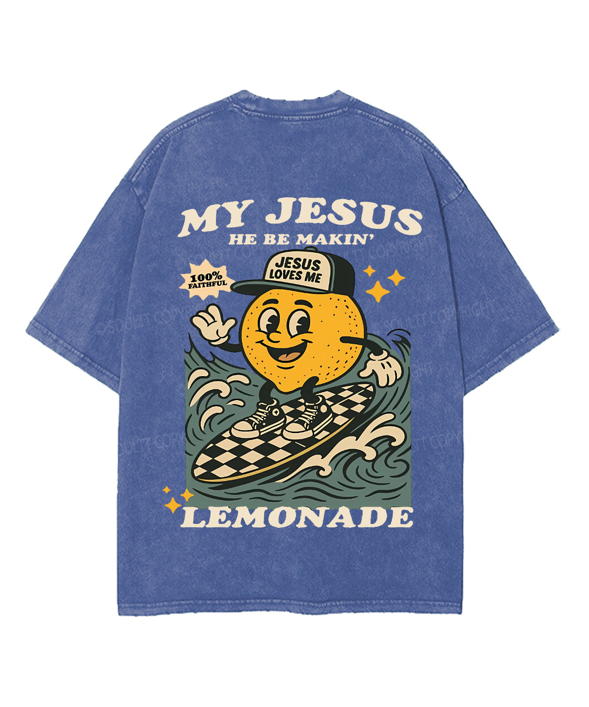 Life Gave Me Some Lemons Double Sided Unisex Washed Christian T-shirt
