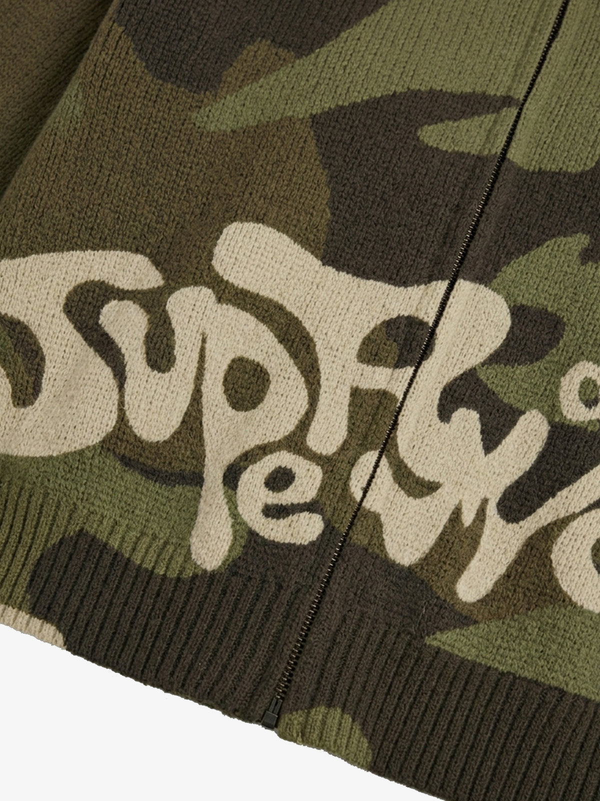 Camo Zip Knit