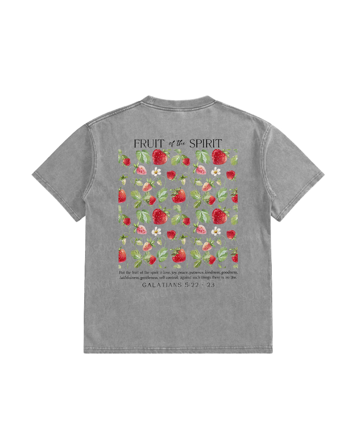 Kids Fruit of the Spirit Double Sided Washed Christian T-shirt