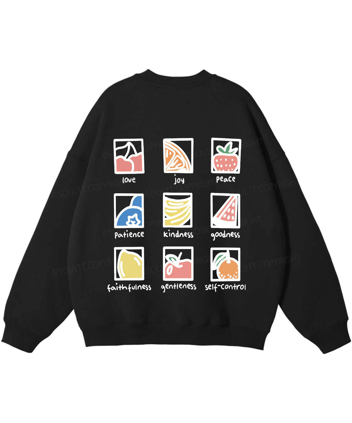 Fruit Of The Spirit Double Sided Christian Sweatshirt