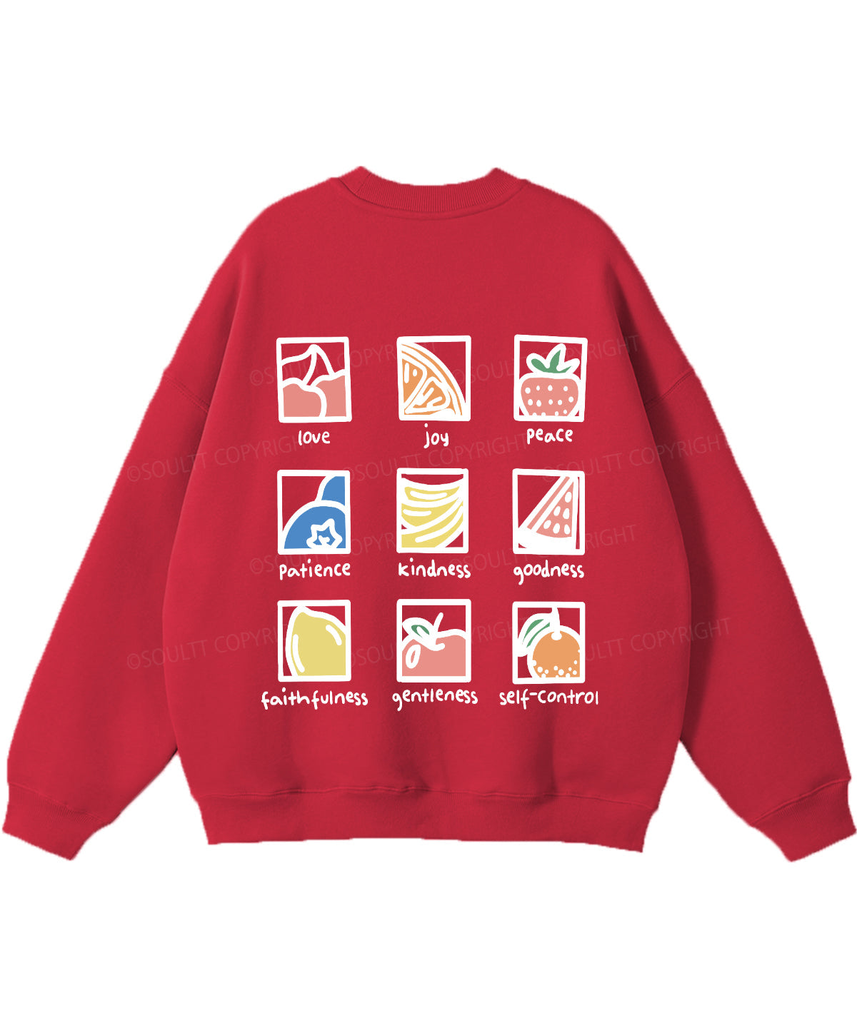 Fruit Of The Spirit Double Sided Christian Sweatshirt