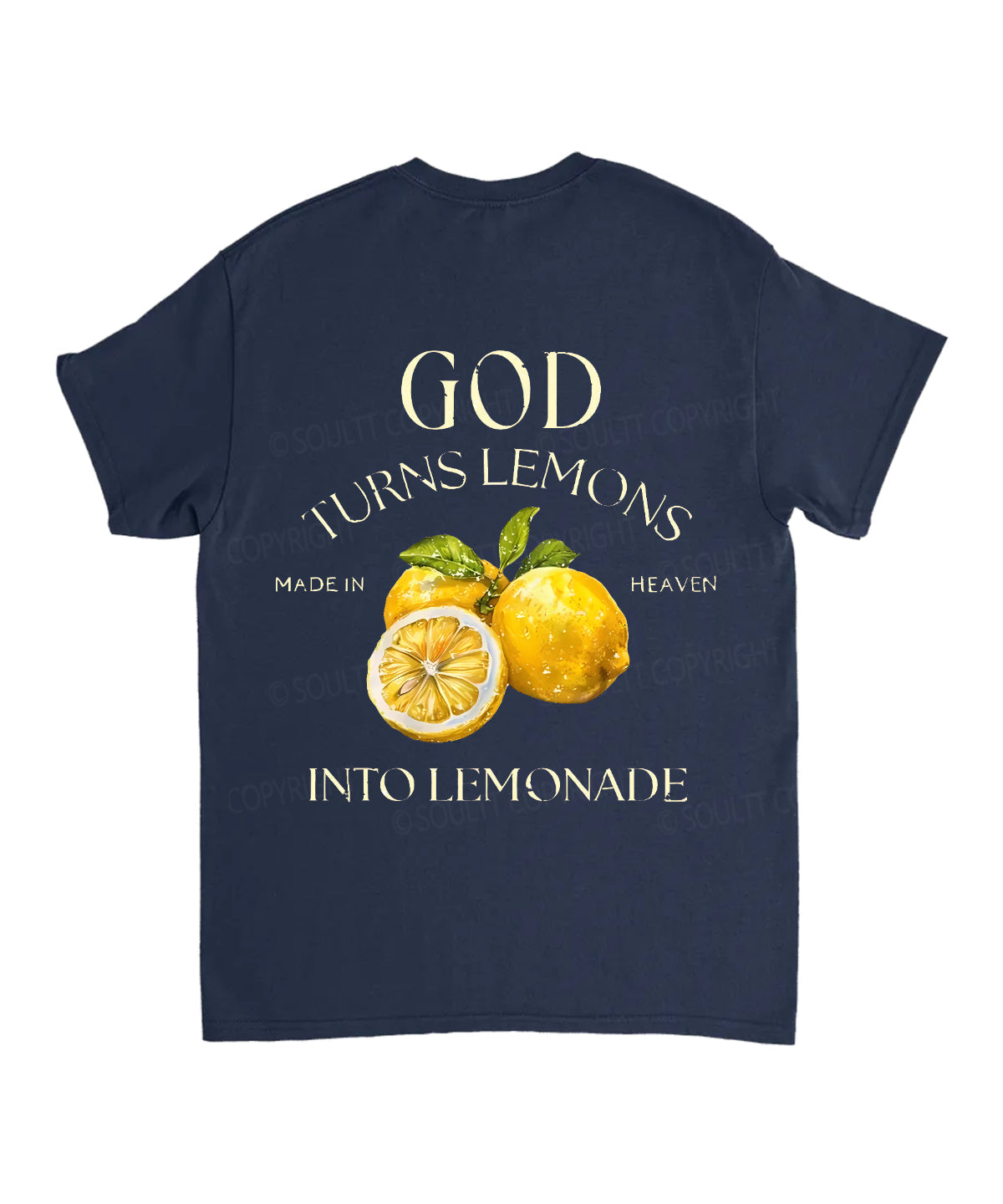 God Turns Lemons Double Sided Unisex Cotton Christian T-Shirt