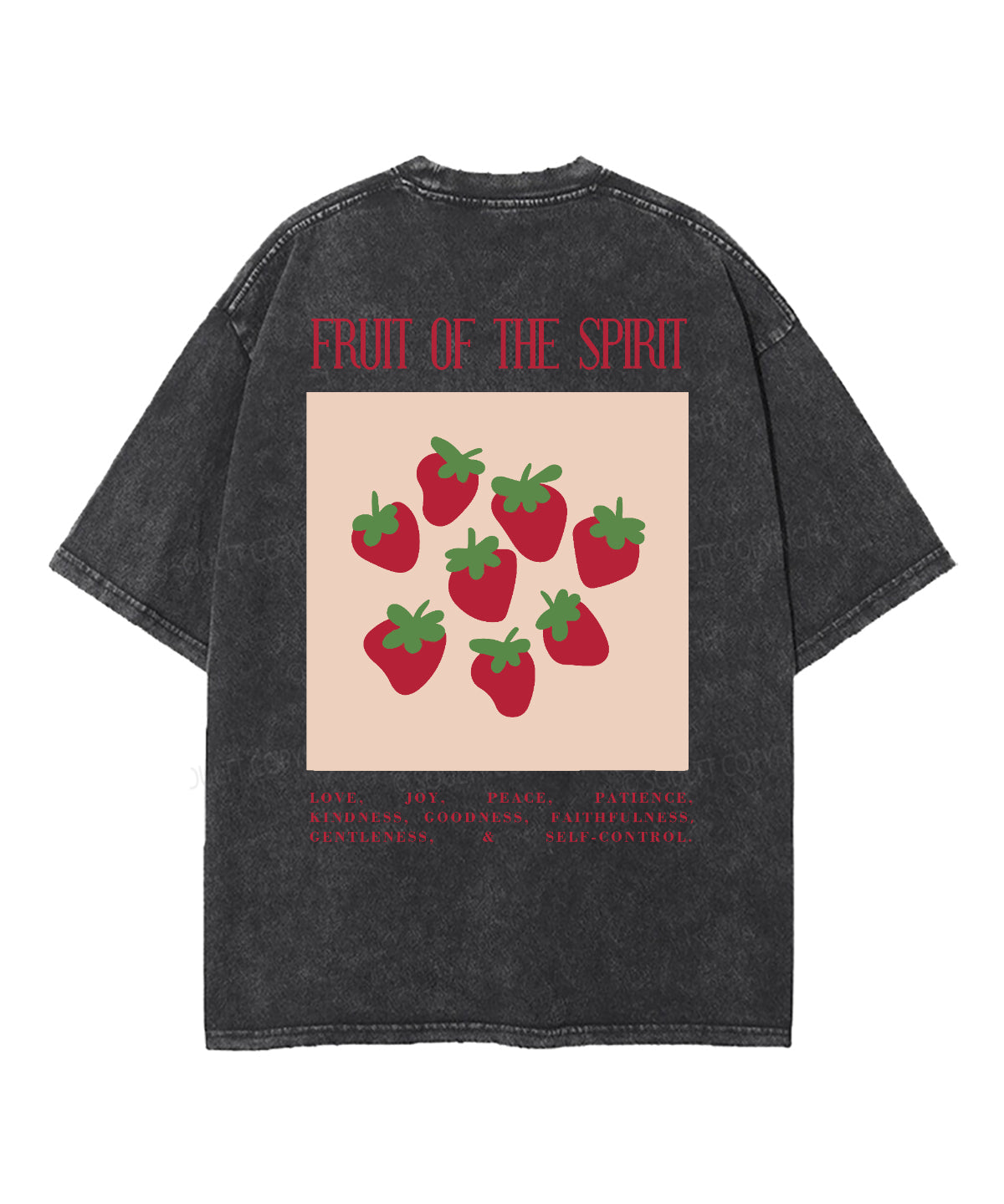 Fruit Of The Spirit Double Sided Washed Christian T-shirt
