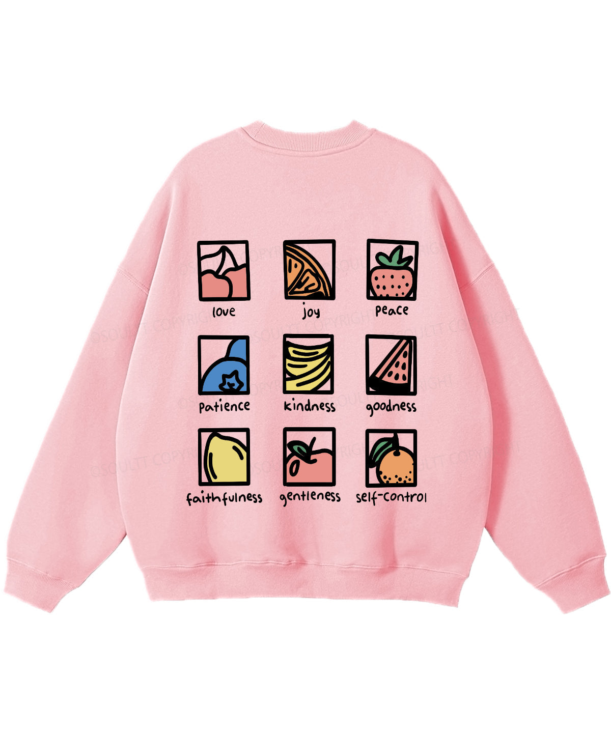 Fruit Of The Spirit Double Sided Christian Sweatshirt