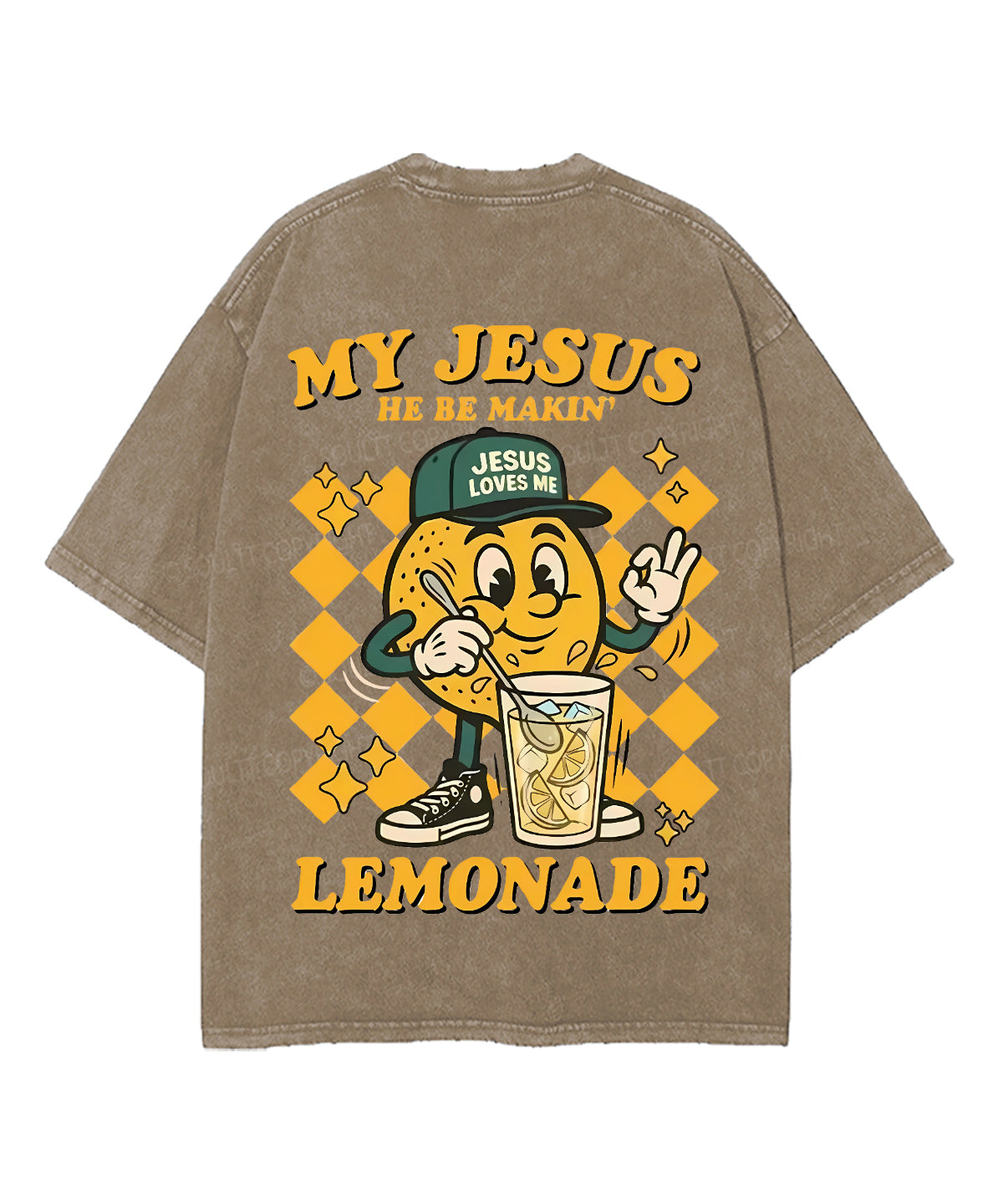 Life Gave Me Some Lemons Double Sided Unisex Washed Christian T-shirt