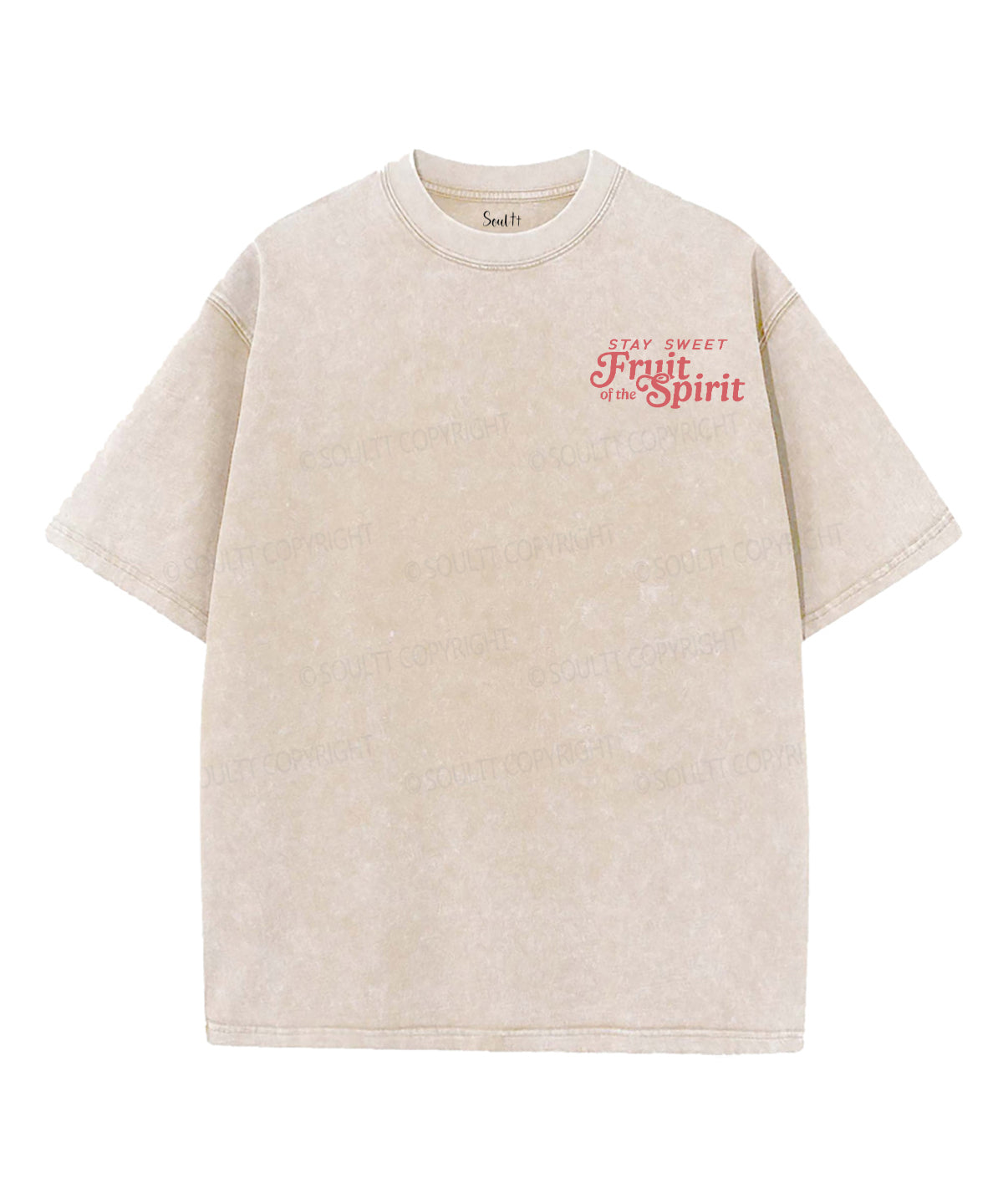Fruit Of The Spirit Double Sided Unisex Washed Christian T-shirt