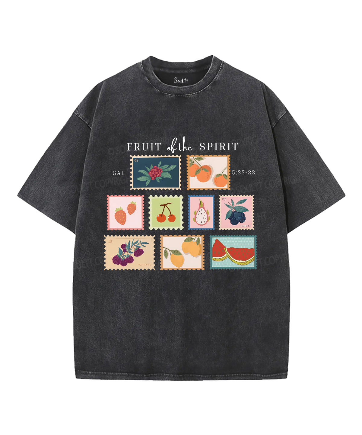 Fruit Of The Spirit Unisex Washed Christian T-shirt