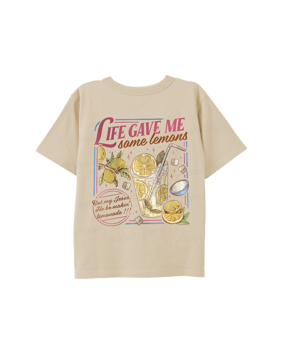Kids Life Gave Me Some Lemans Double Sided Cotton Christian T-shirt