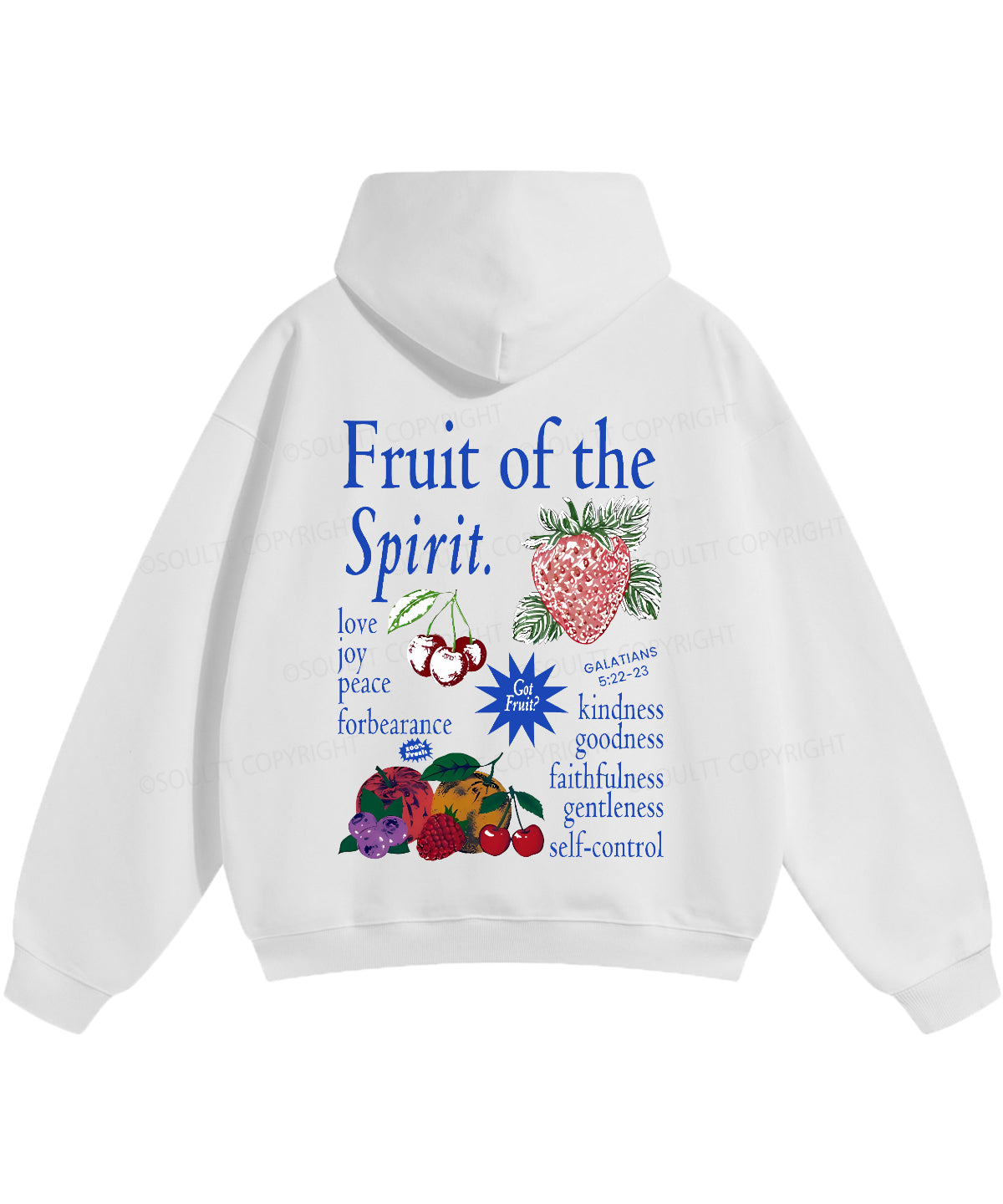Fruit Of The Spirit Double Sided Christian Hoodie