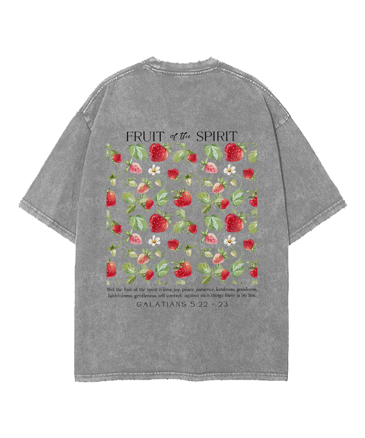 Fruit of the Spirit Double Sided Unisex Washed Christian T-shirt