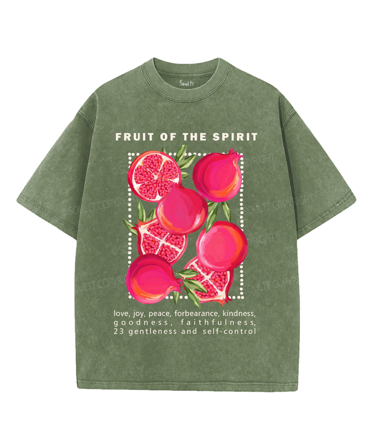 Fruit Of The Spirit Washed Christian T-shirt