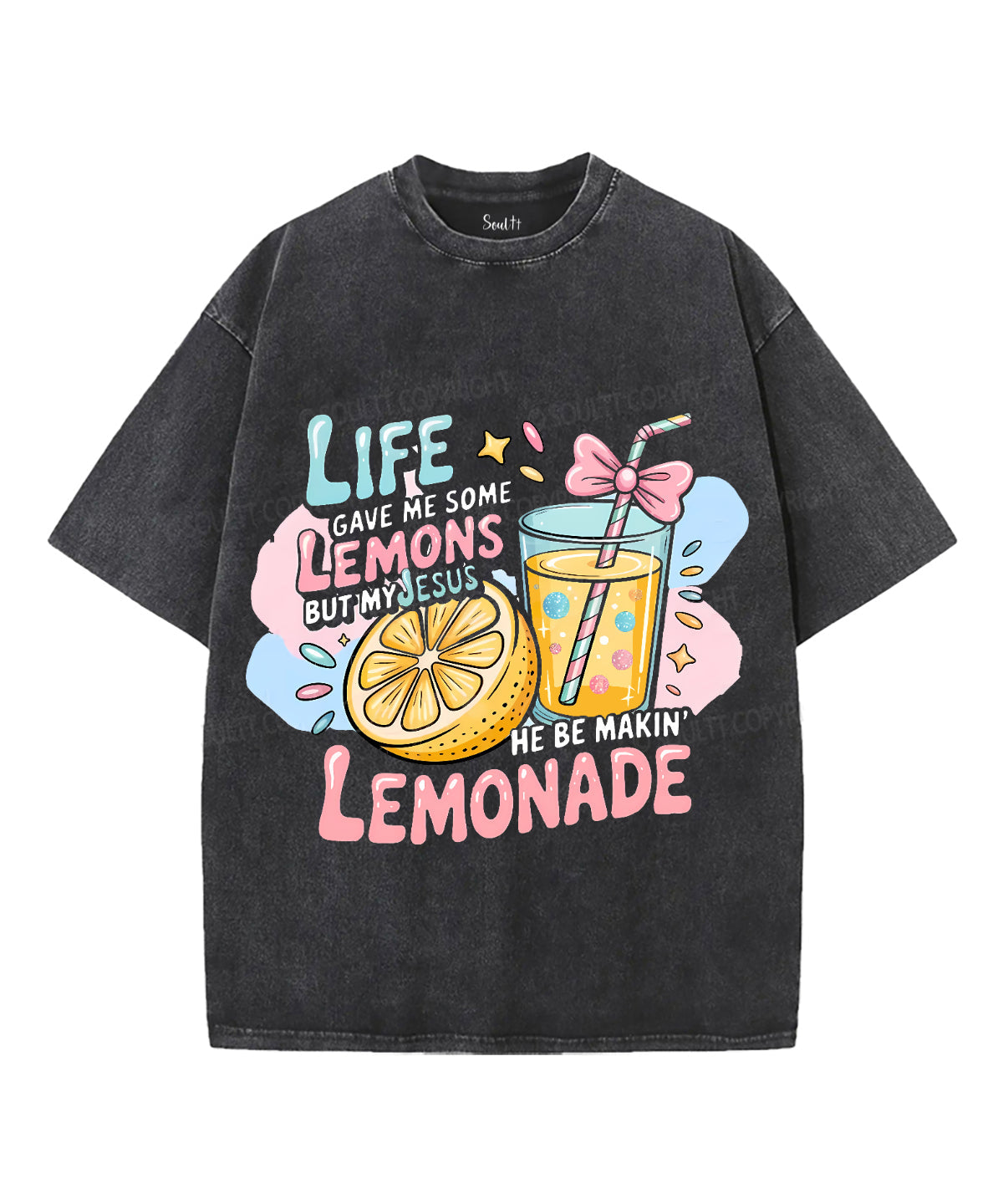 Life Gave Me Some Lemons Unisex Washed Christian T-shirt