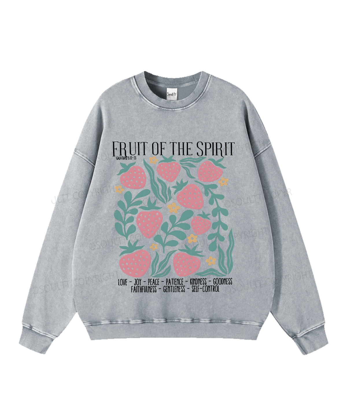 Fruit of the Spirit Washed Christian Sweatshirt