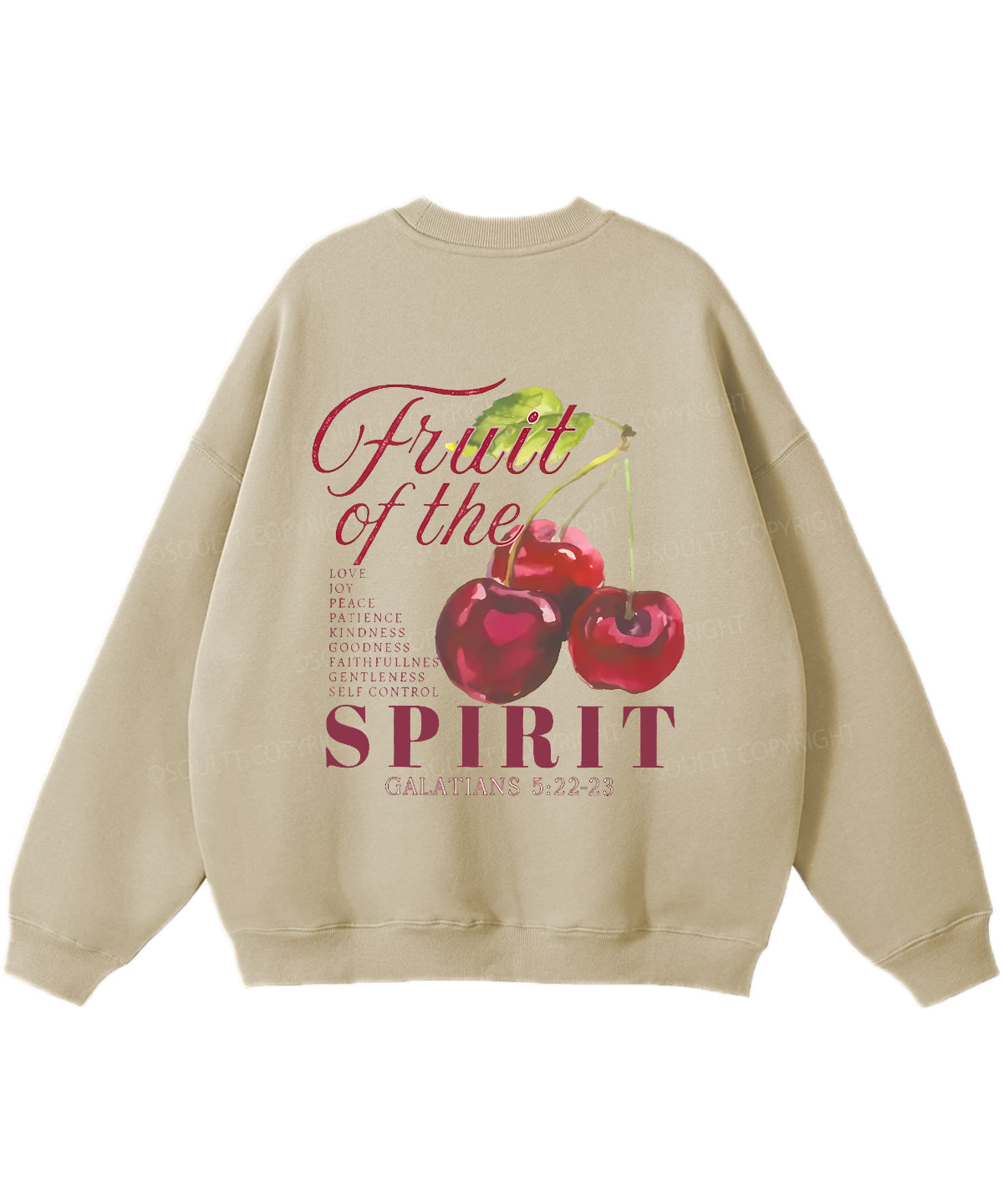 Fruit Of The Spirit Double Sided Christian Sweatshirt