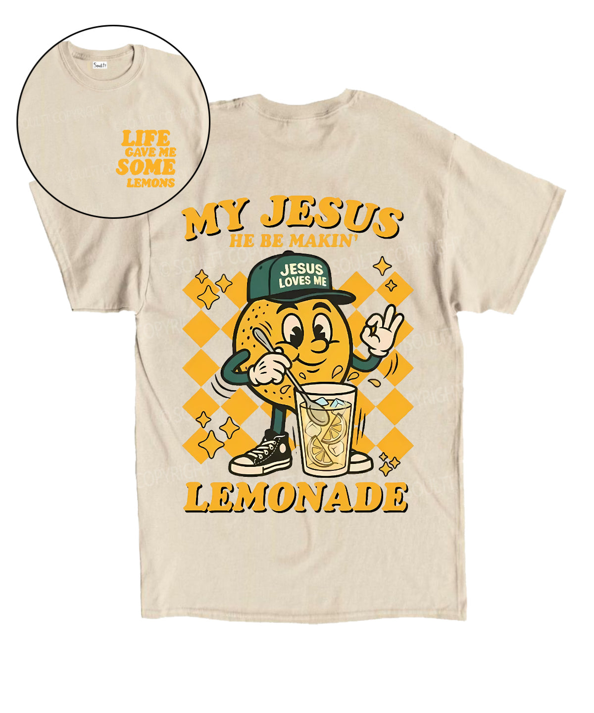 Life Gave Me Some Lemons Double Sided Unisex Cotton Christian T-Shirt