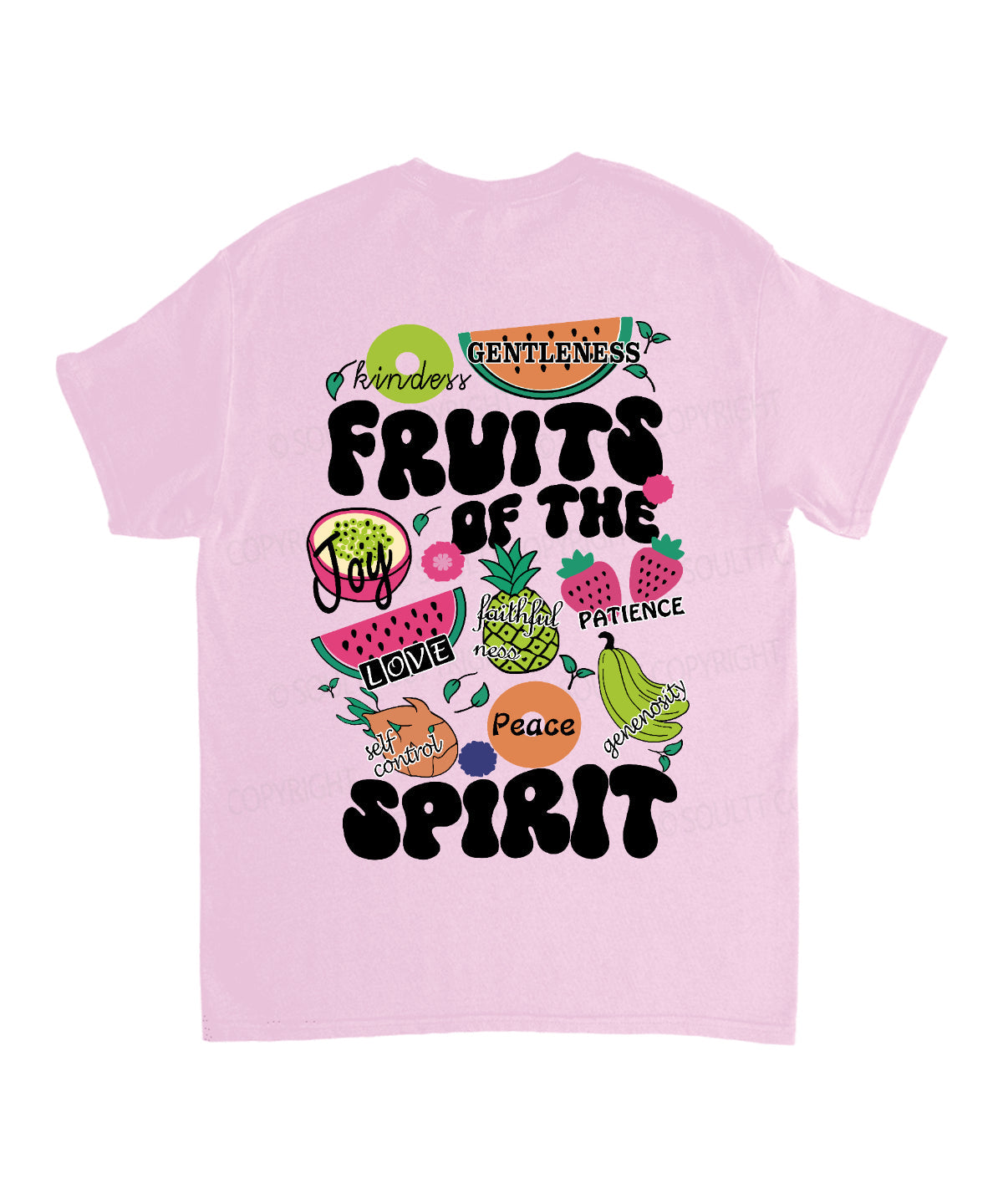 Fruits of the Spirit Double Sided Unisex Cotton Christian T-Shirt