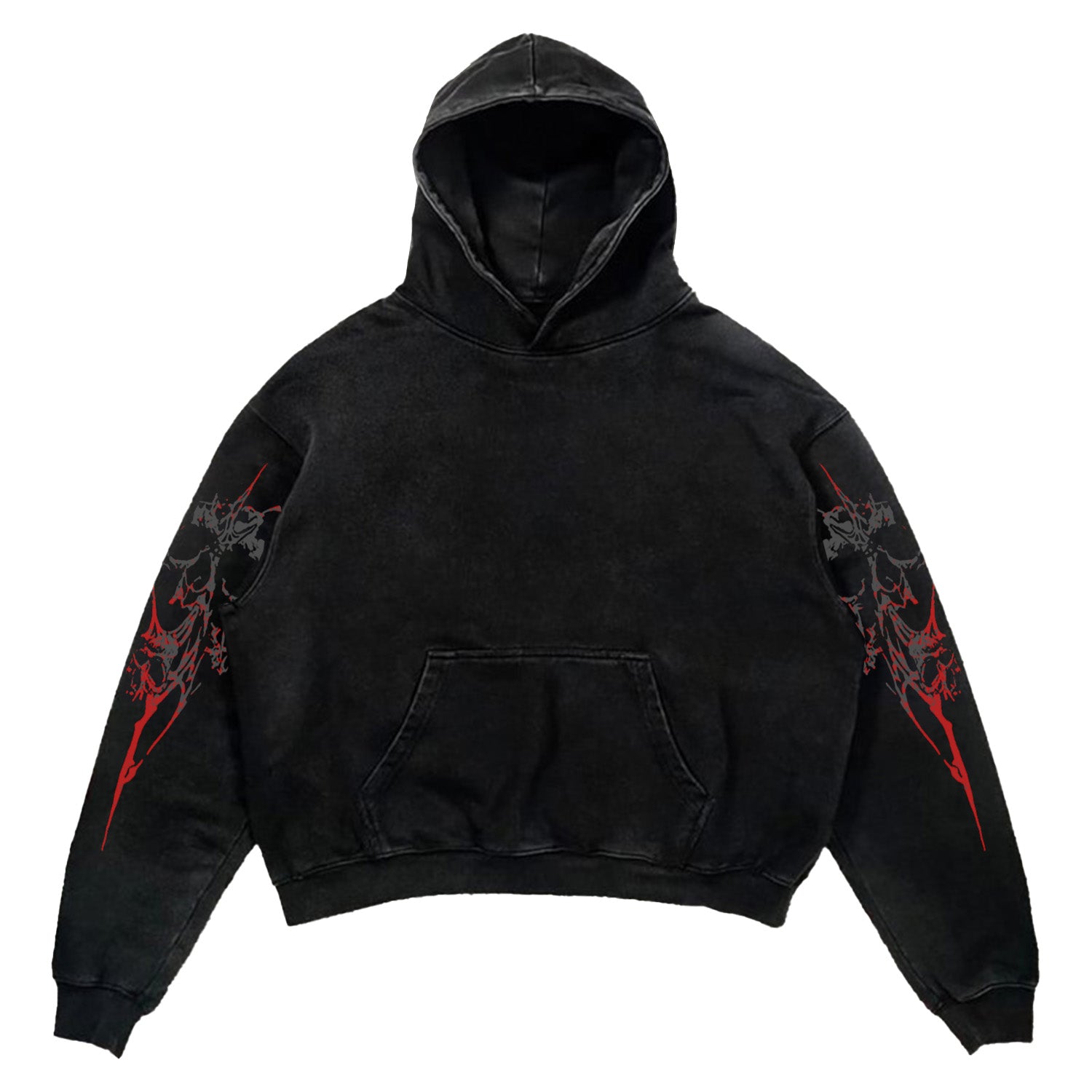 Tattoo Style Hoodie[BLACK]