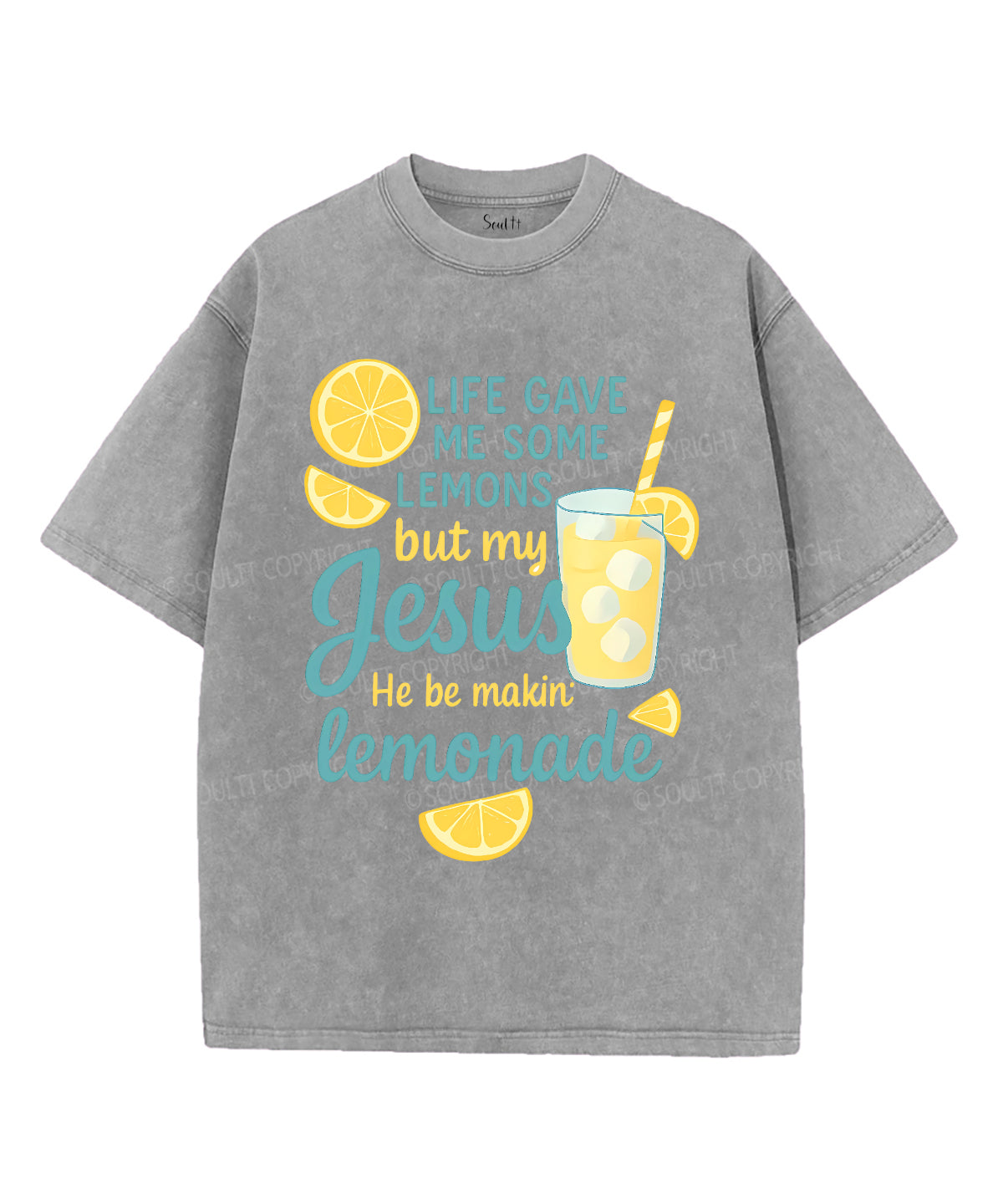 Life Gave Me Some Lemons Unisex Washed Christian T-shirt