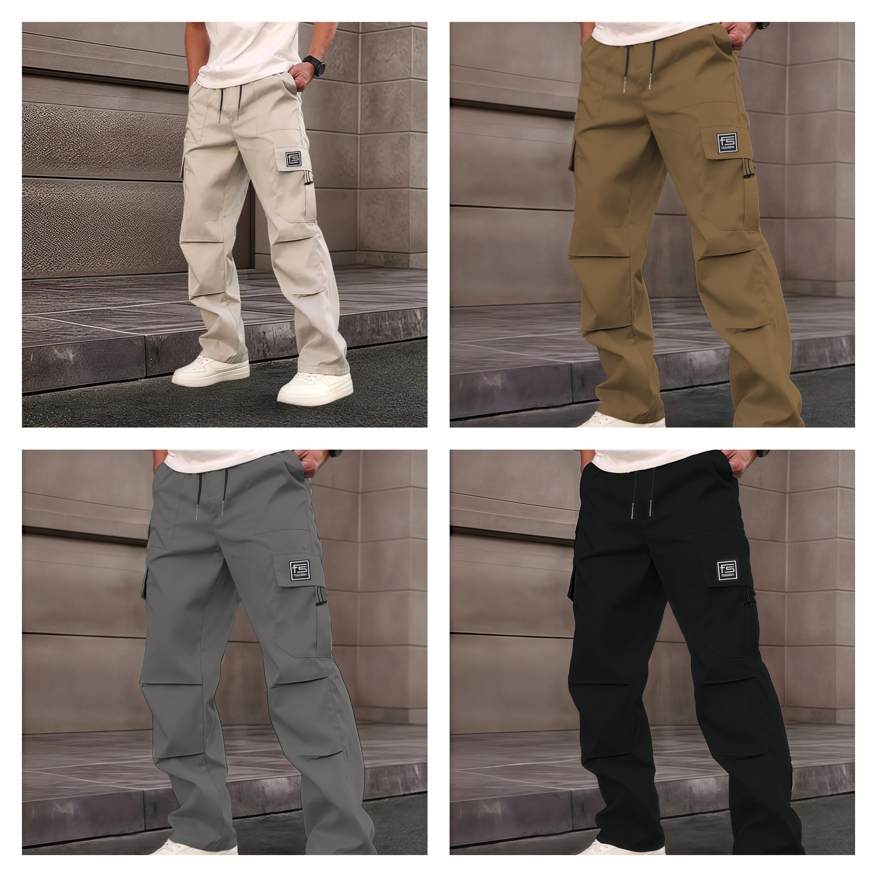 Men’s Cargo Pants For All-Season Daily Wear | Straight-Leg | Slim Fit | Multicolor Pocket