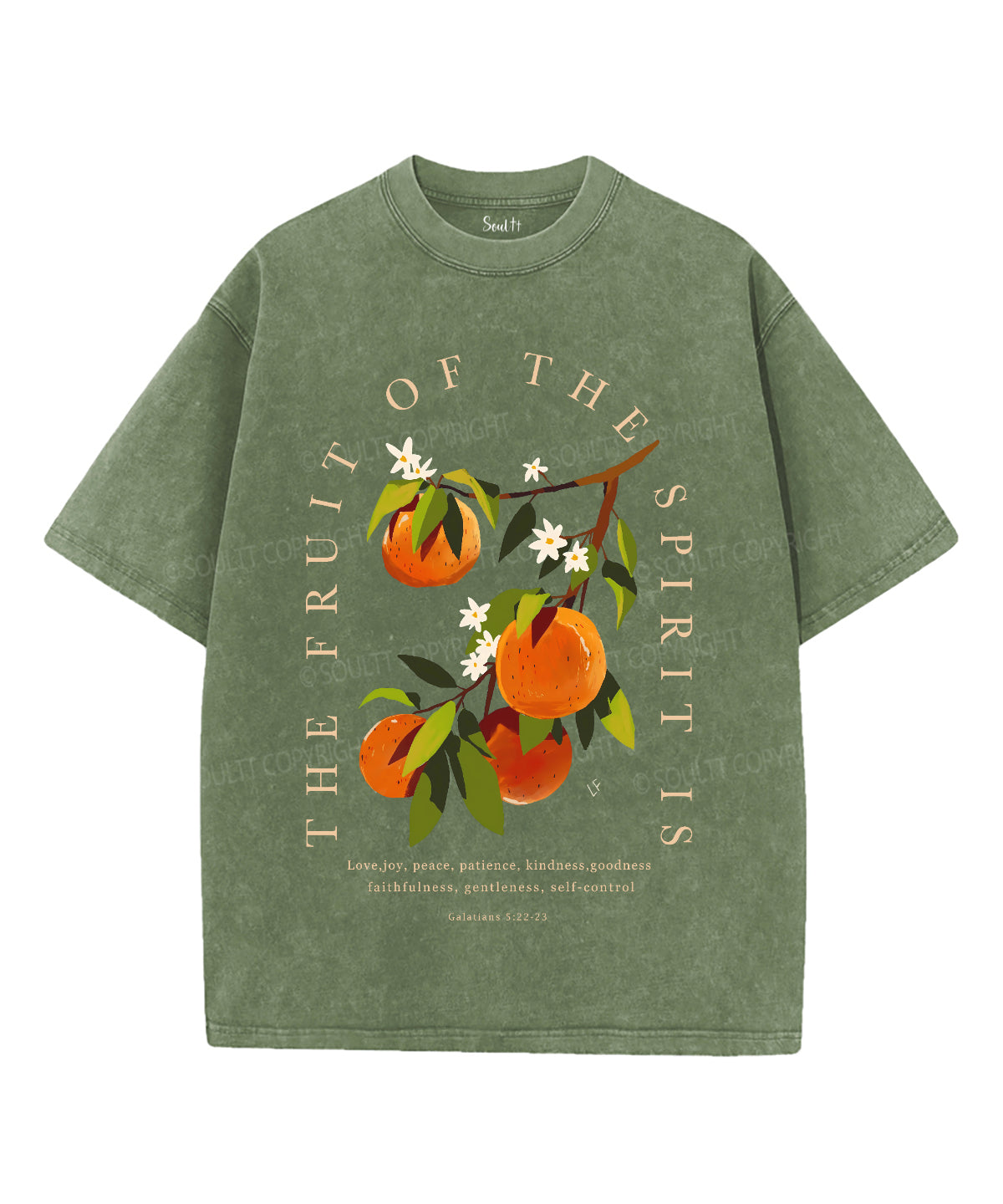 Fruit Of The God Unisex Washed Christian T-shirt